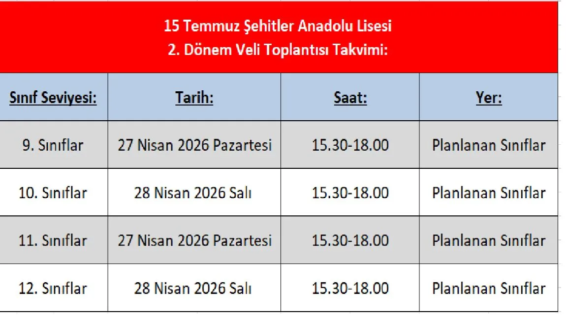 15 Temmuz Şehitler Anadolu Lisesi