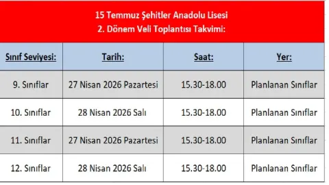 15 Temmuz Şehitler Anadolu Lisesi fotoğrafı