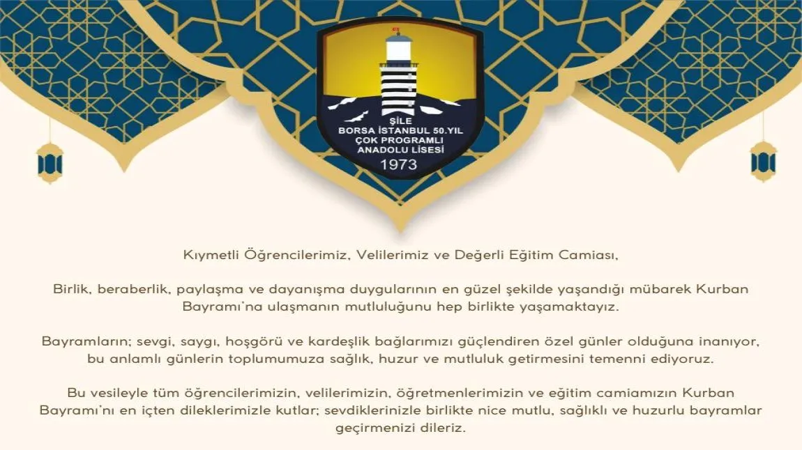 Şile Borsa İstanbul 50. Yıl Çok Programlı Anadolu Lisesi fotoğrafı